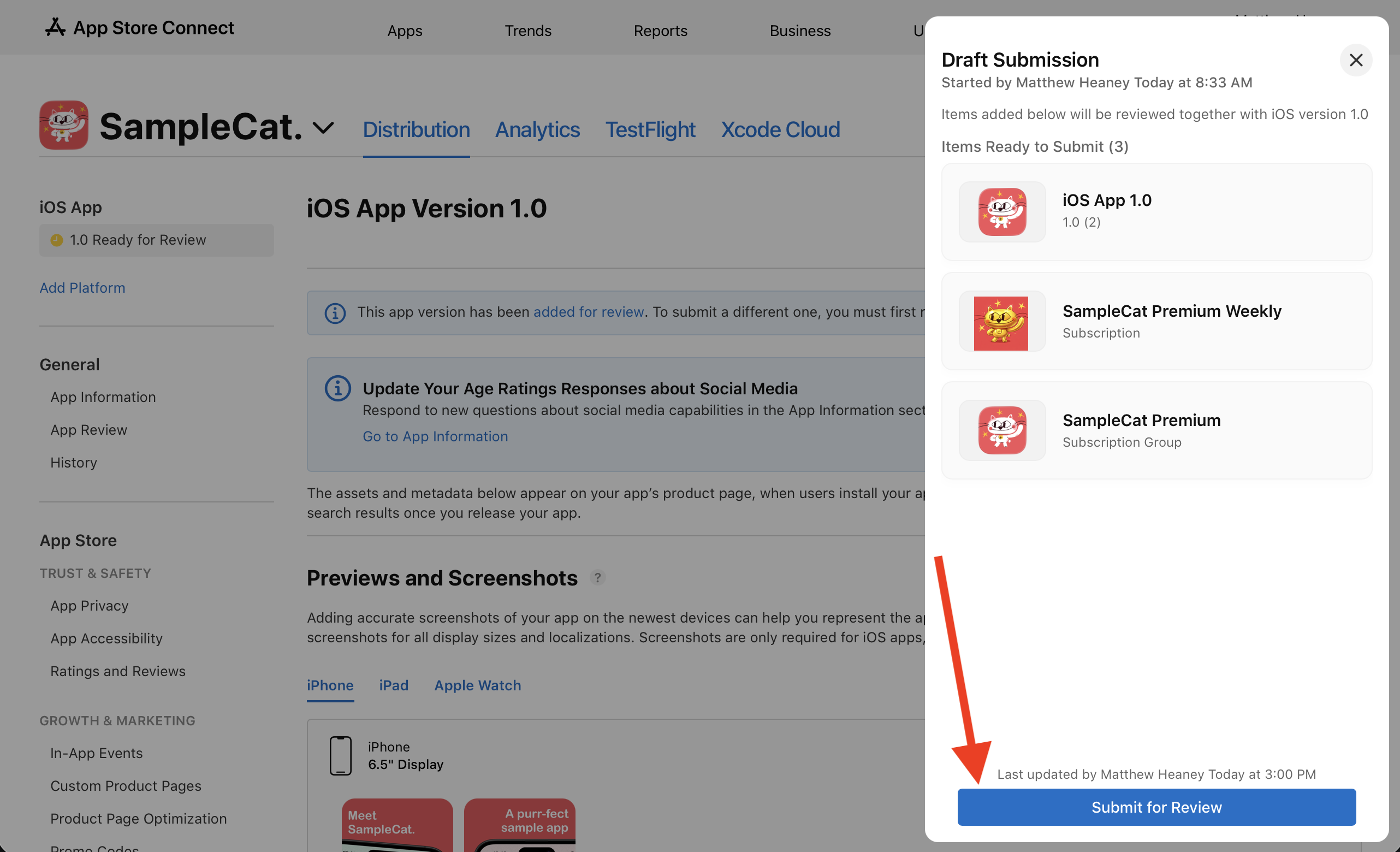 Submitting your app to Apple