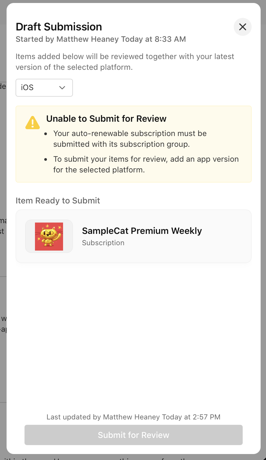Example Submission Draft