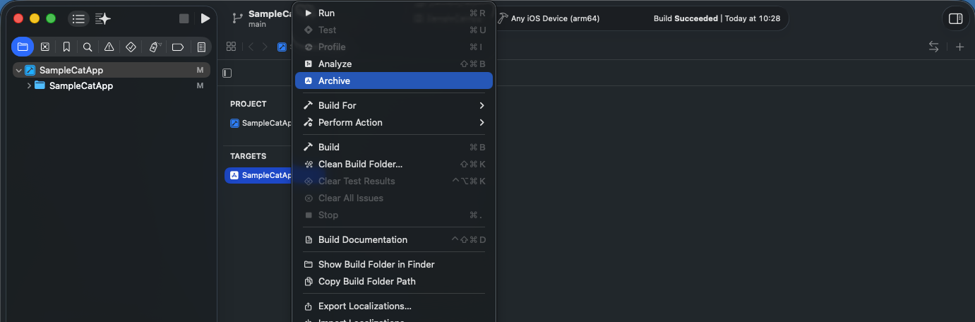 Archive the build in Xcode