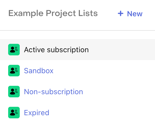 Default lists