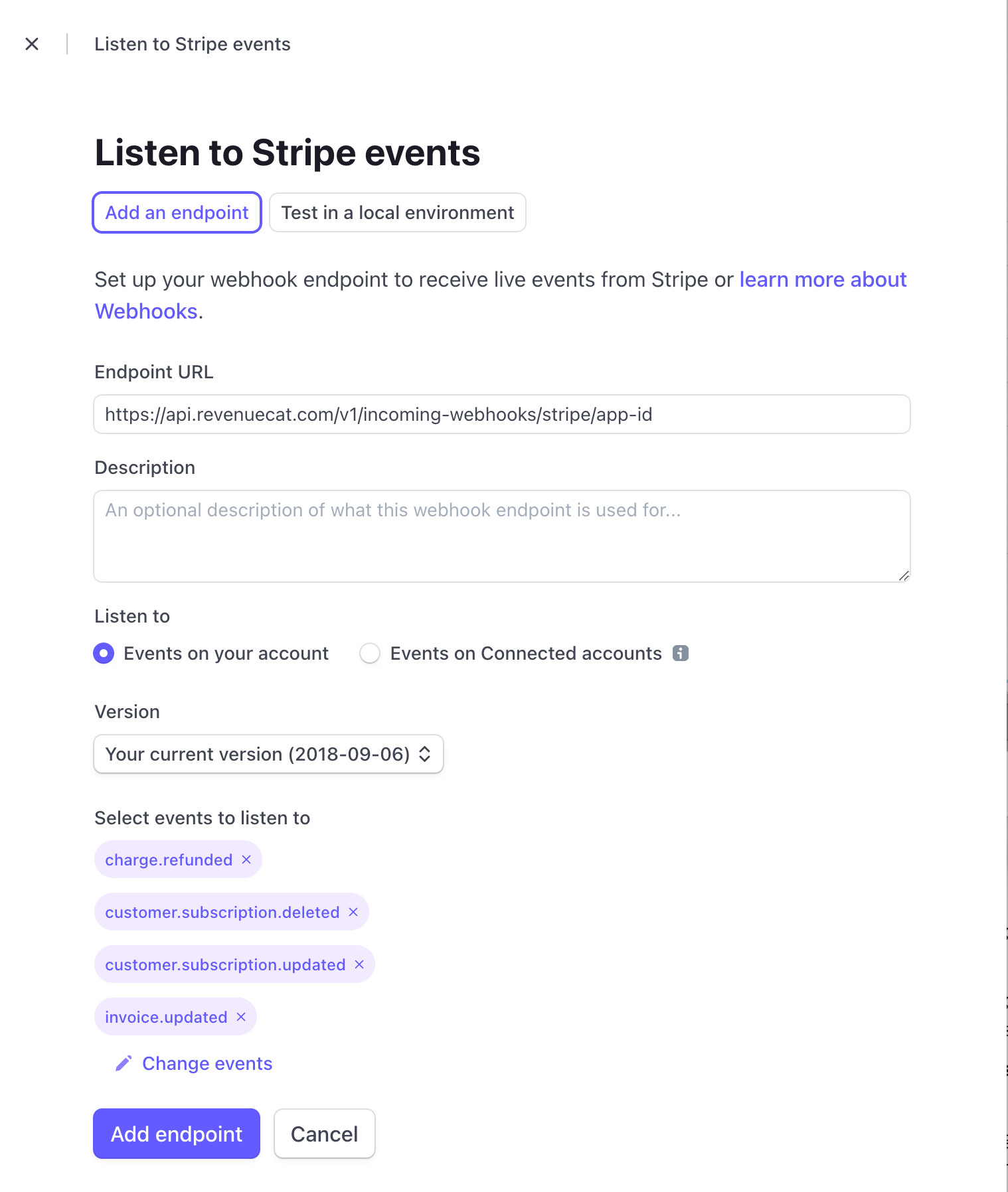 Selected events