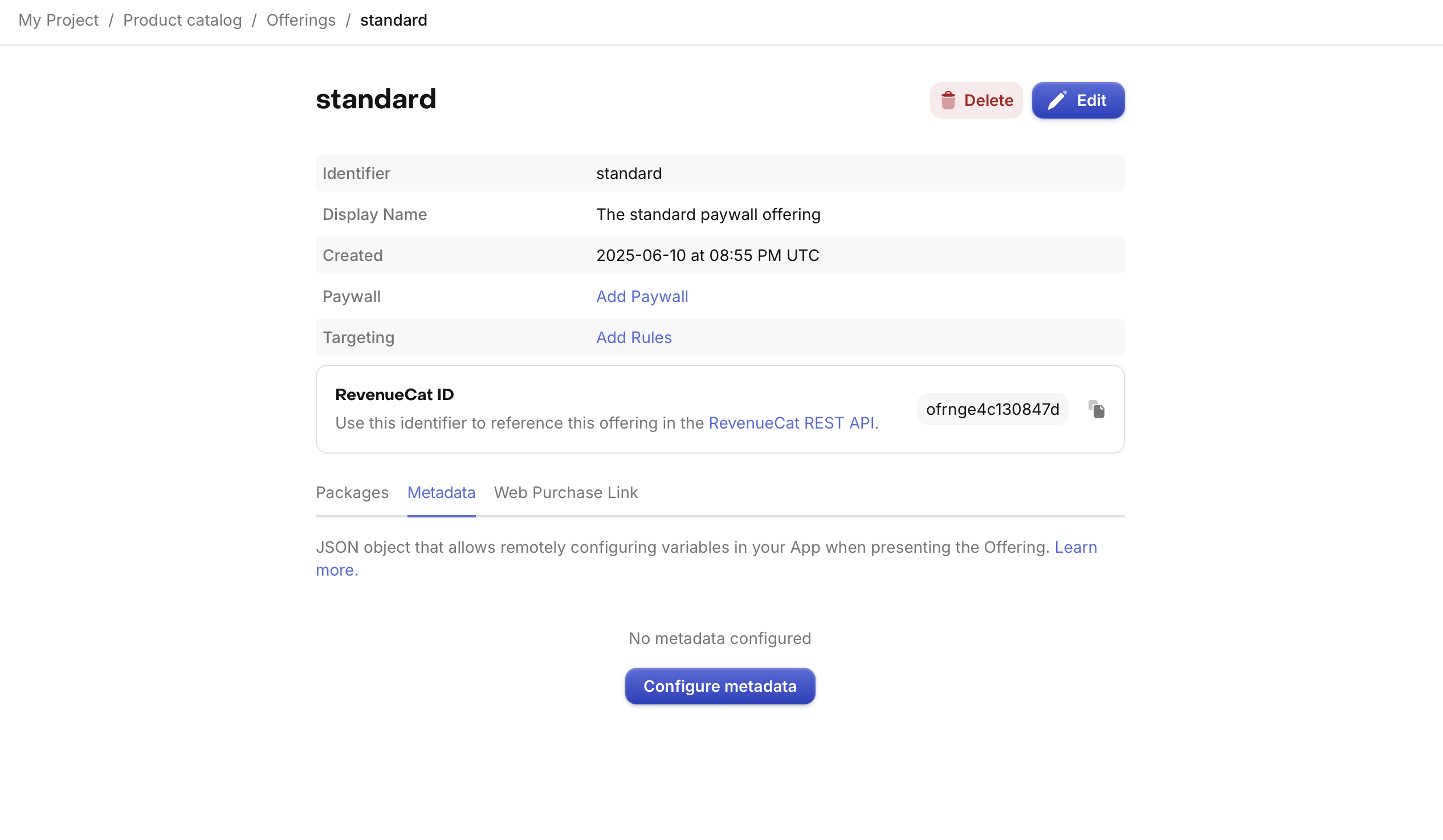 No Metadata