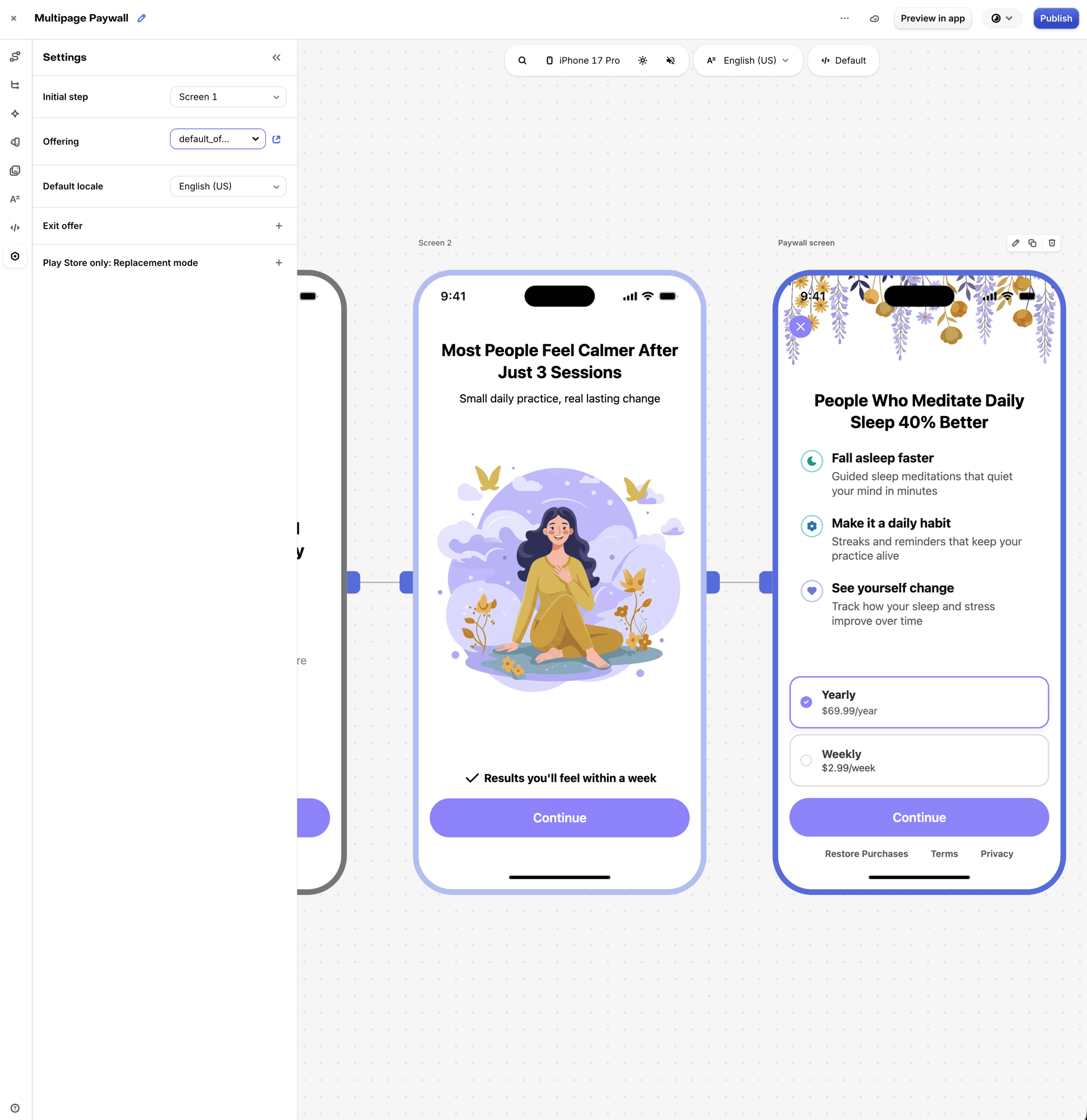 Paywalls editor