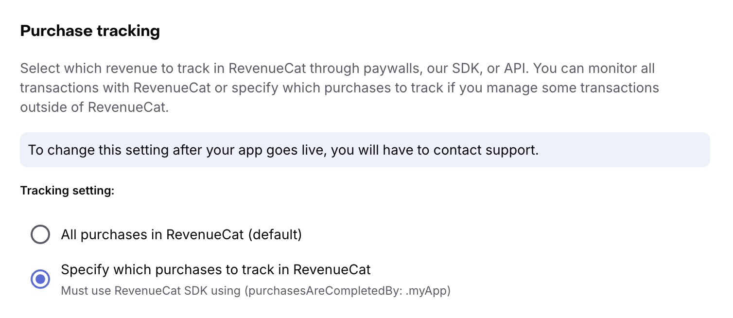 Purchase Tracking