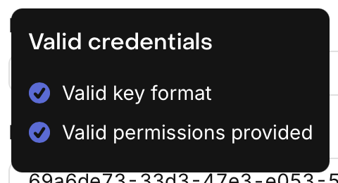 In-app purchase credential validator