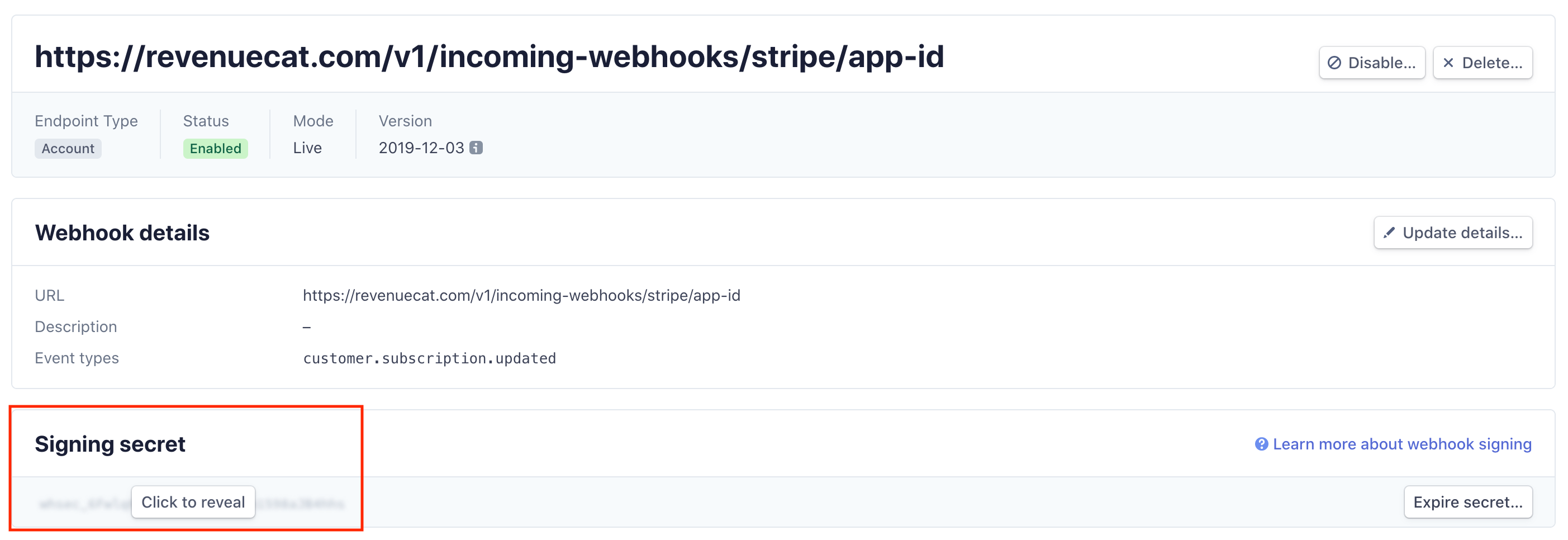 Webhook Secret