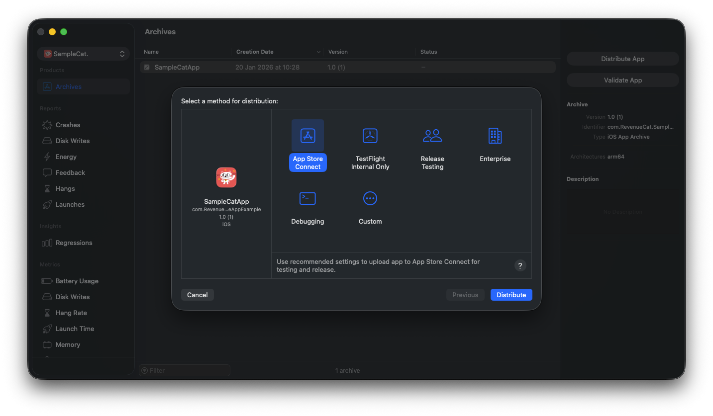 Distribte tpp to App Store